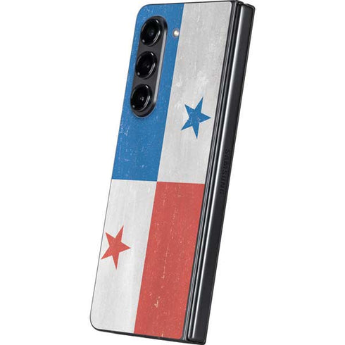 Panama Flag Distressed Galaxy Z Fold5 5G Skin
